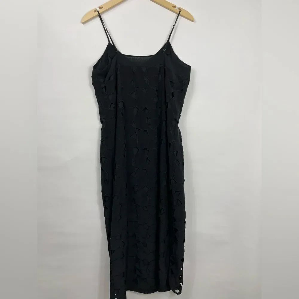 Equipment black v-neck slip dress Small